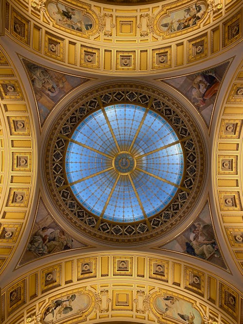 Ceiling in National Museum in Prague, Czech Republic