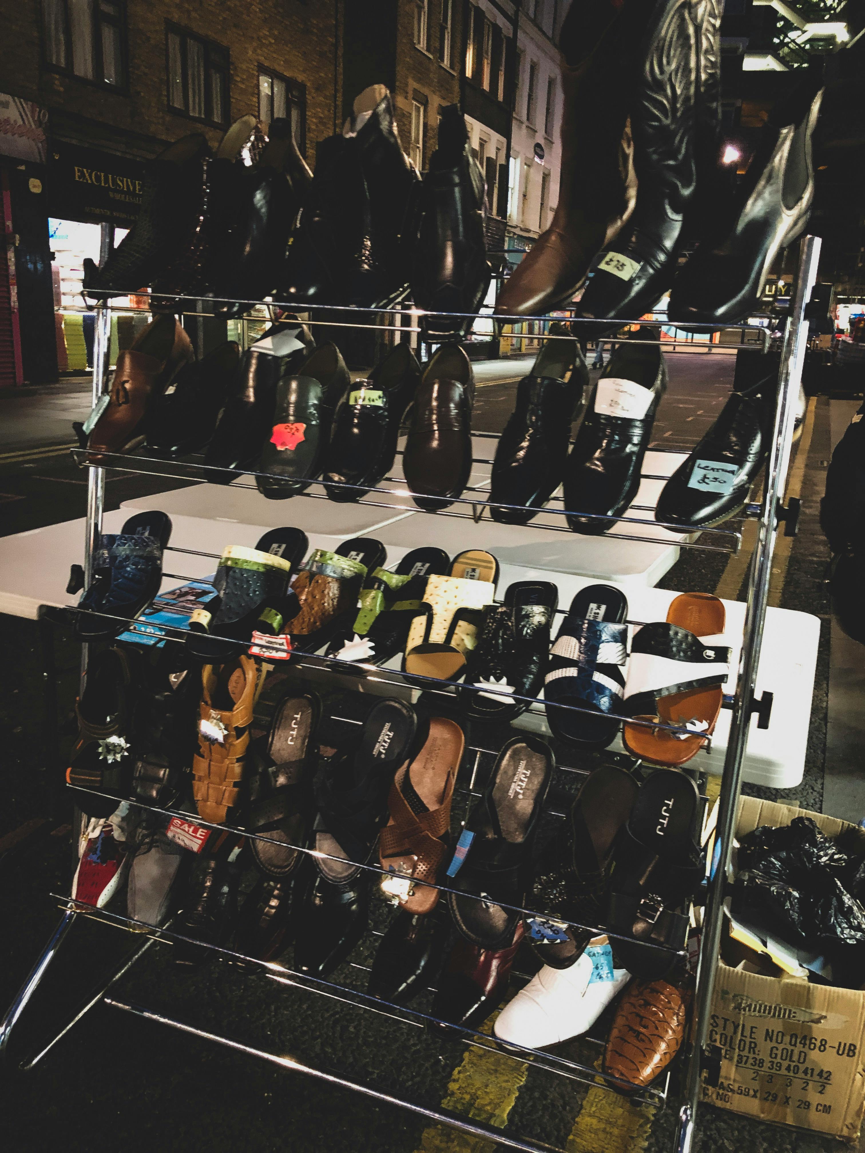 Free stock photo of display, shoes, shop