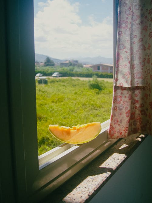 Foto d'estoc gratuïta de ampit de la finestra, estiu, fruita