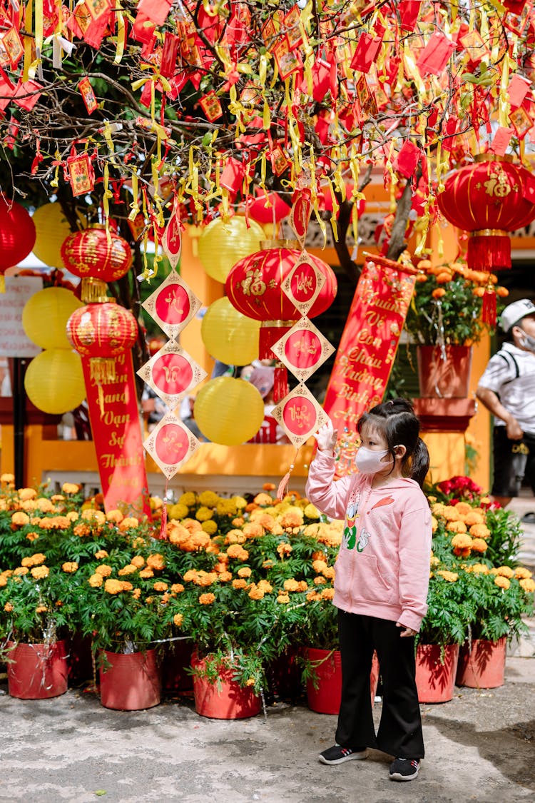 Little Girl On A Traditional Market