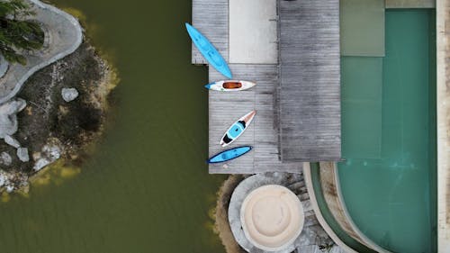Canoes on Pier