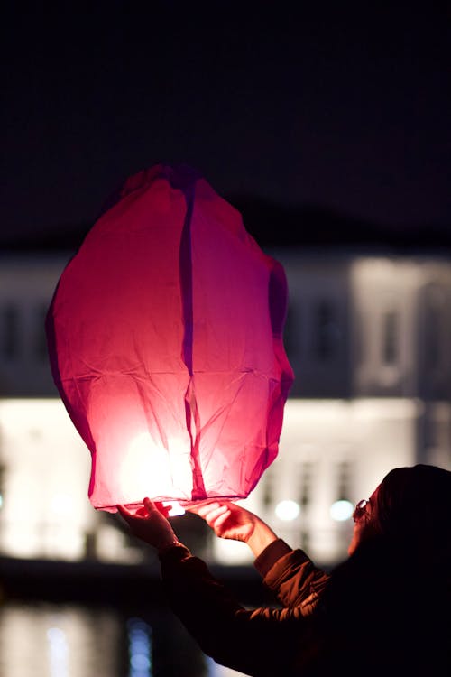 Free Lantern in the Dark Stock Photo