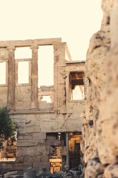 Free Explore the ancient ruins of the Erechtheion Temple in Athens, Greece, showcasing classic Greek architecture. Stock Photo