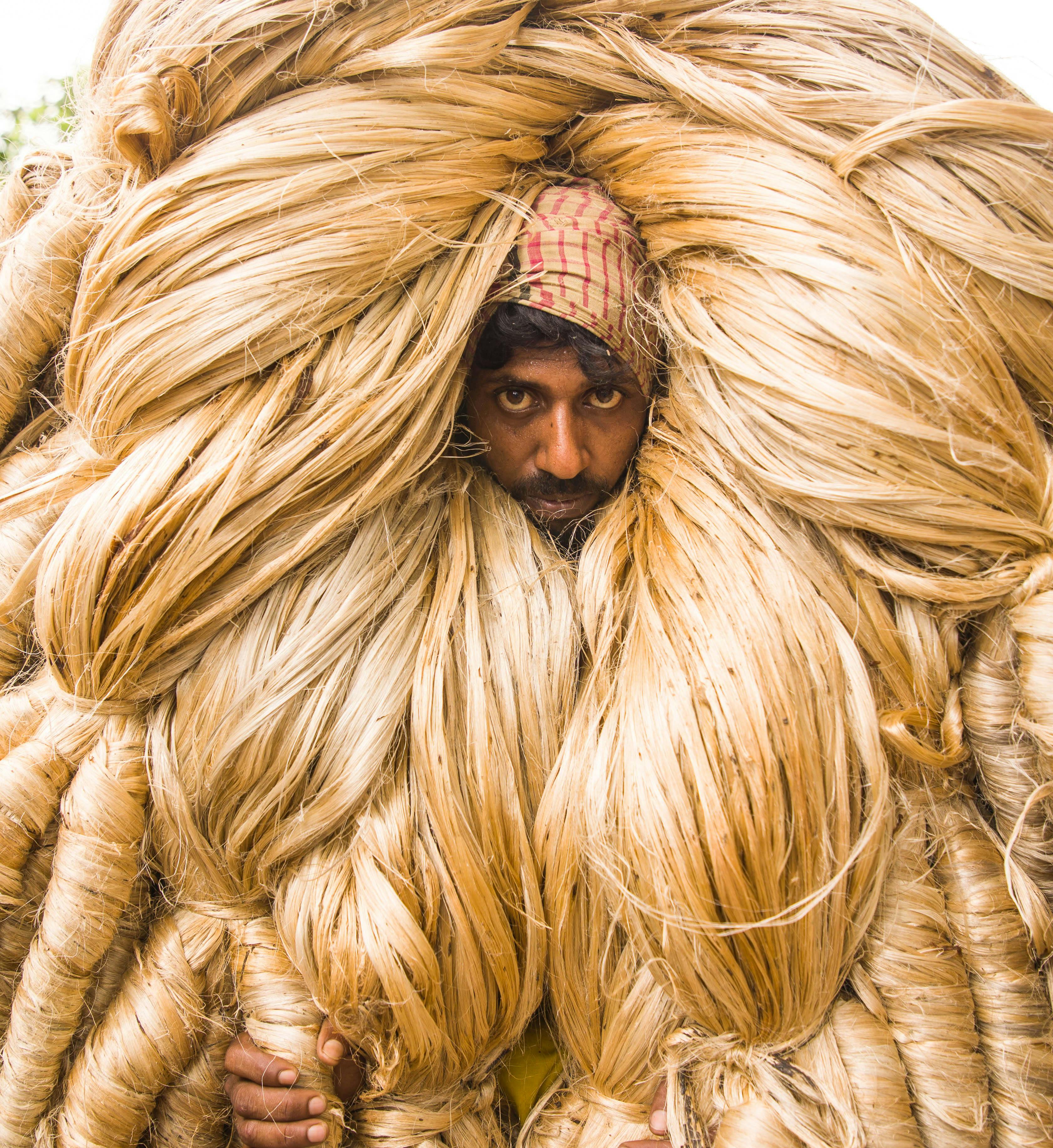 A Man with Jute · Free Stock Photo