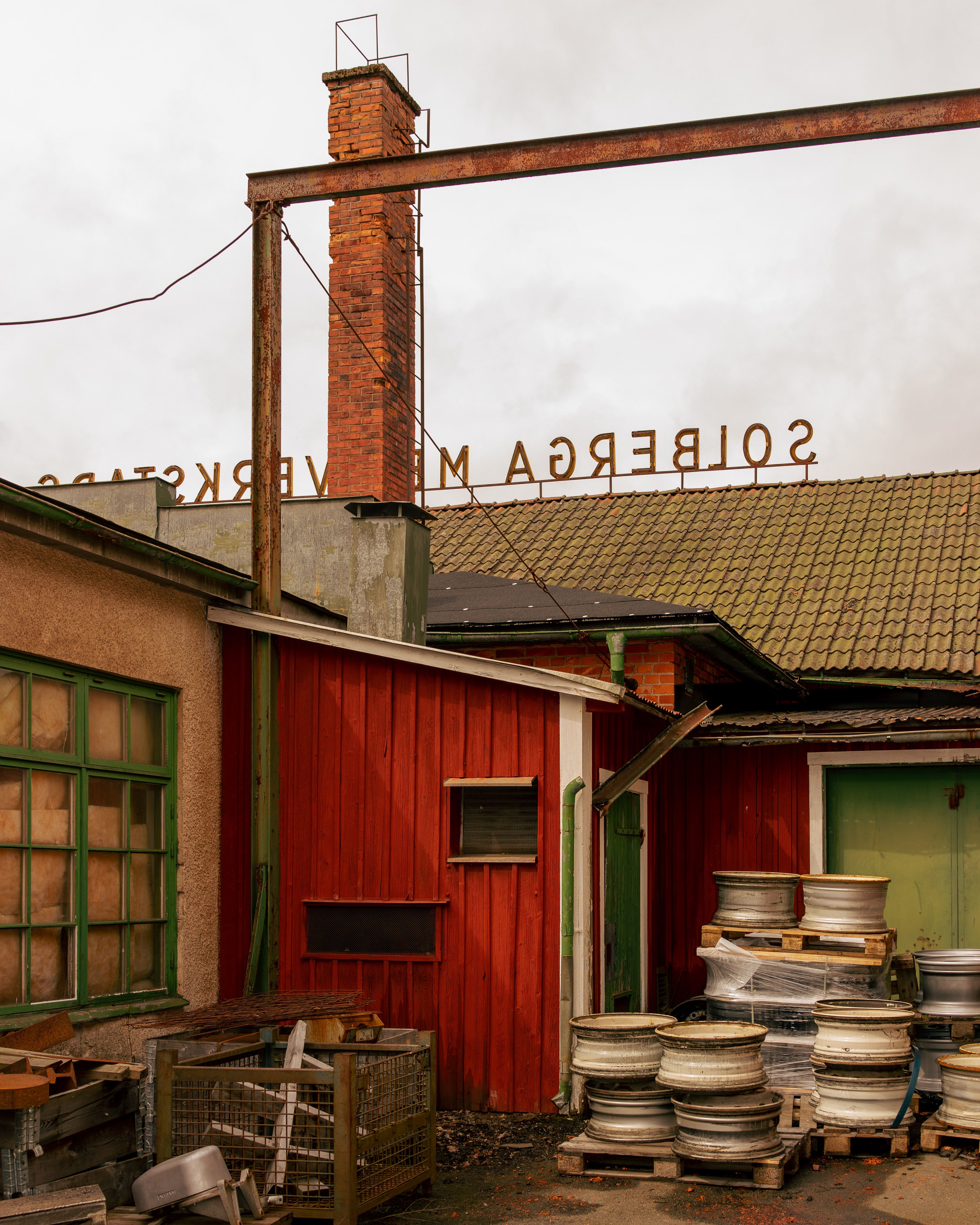 Picture of Vintage, Industrial Building in Town · Free Stock Photo