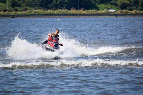 Man Riding Jet Ski