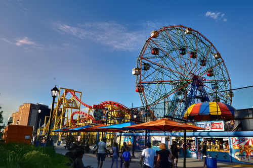 Free Coney Island - Wonder Wheel Stock Photo