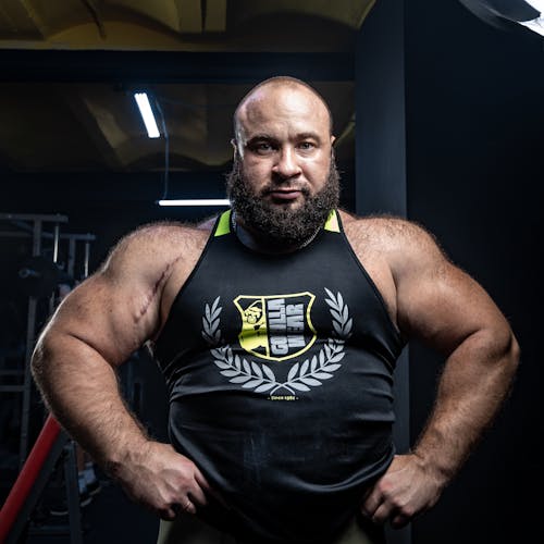 Man with Beard at Gym