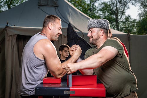 Men Arm Wrestling