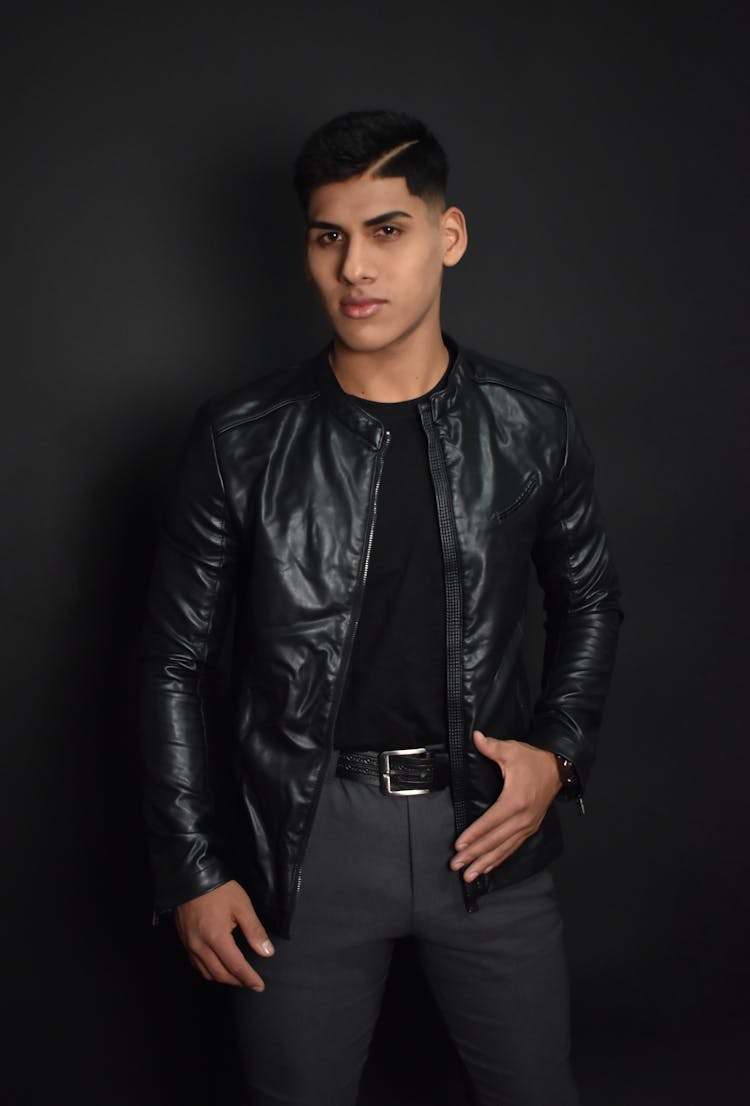 Man In Black, Leather Jacket