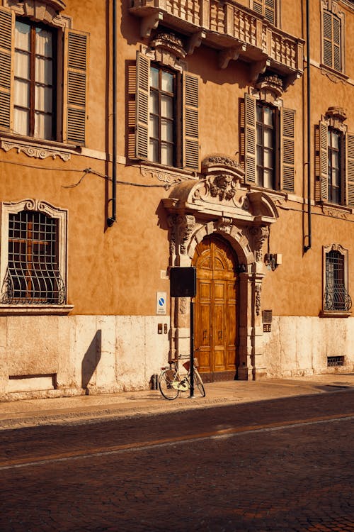 Wooden Door in a Tenement in Verona 