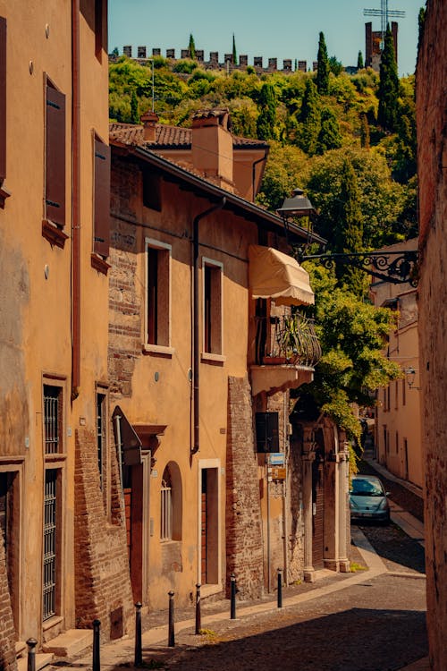 Narrow Alley in a Town in Italy 