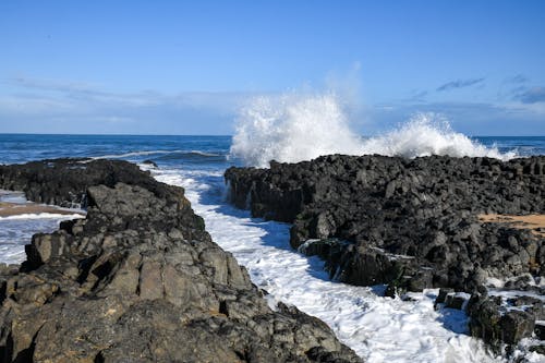 Foto stok gratis batu, gelombang, laut