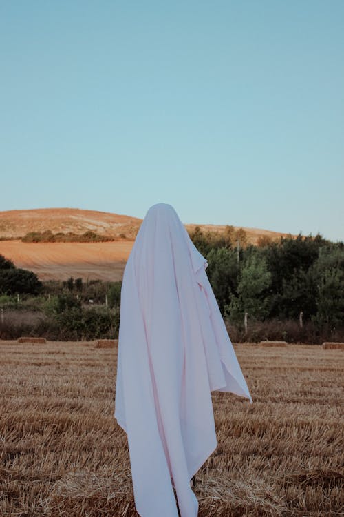Ghost Walking on Rural Field