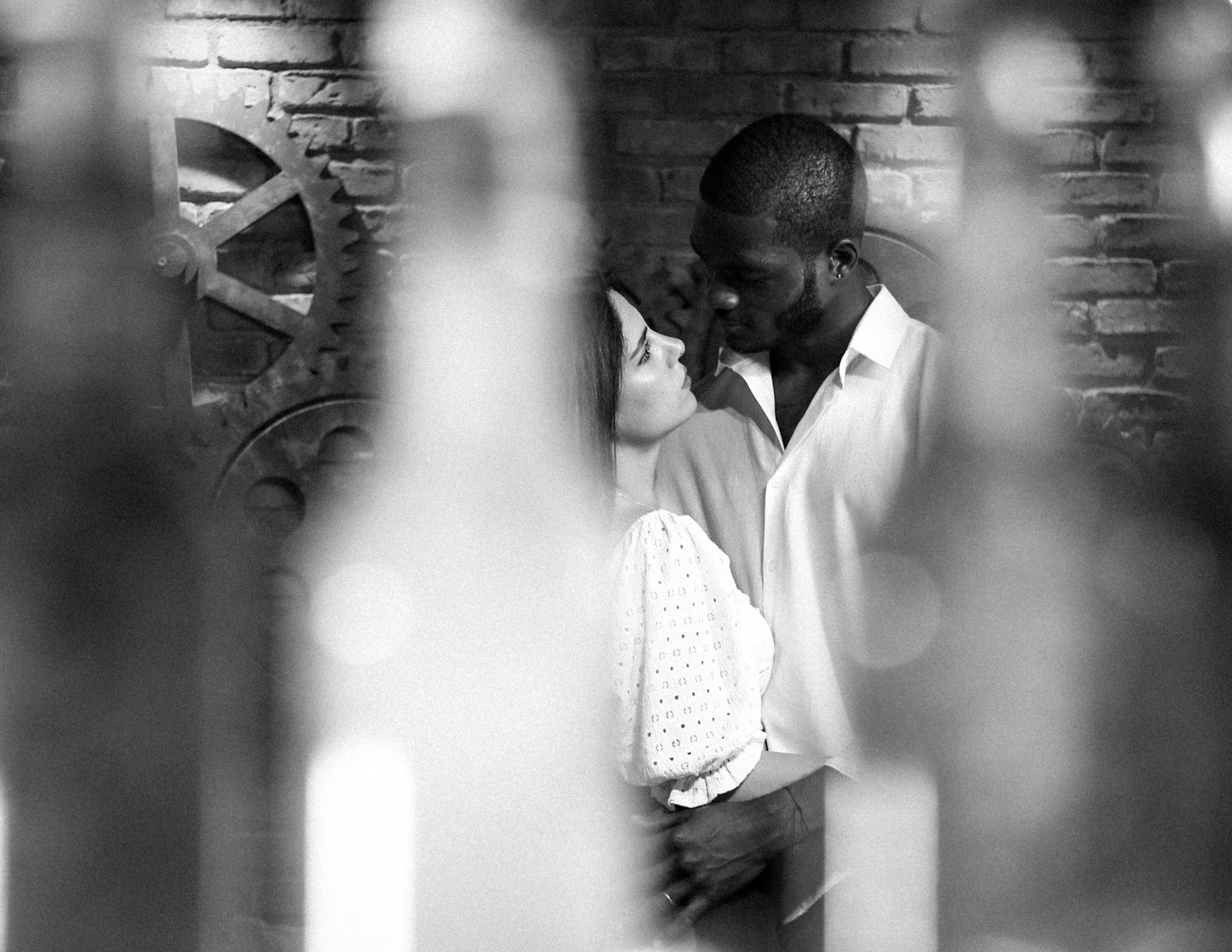 Woman and Man Together in Black and White · Free Stock Photo