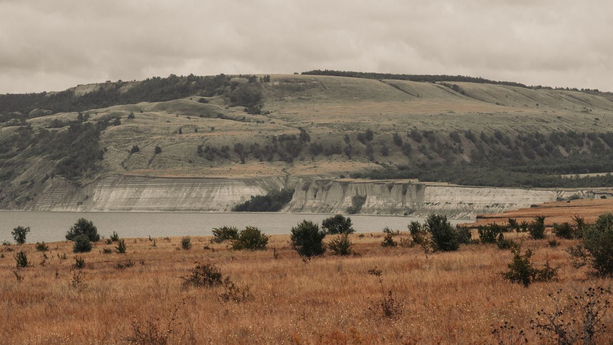 Peisaj de luncă cu dealuri line