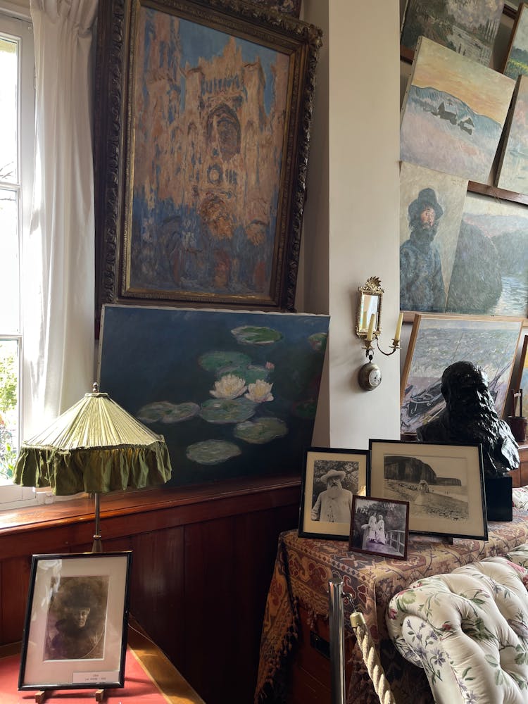 Paintings In A Vintage Living Room