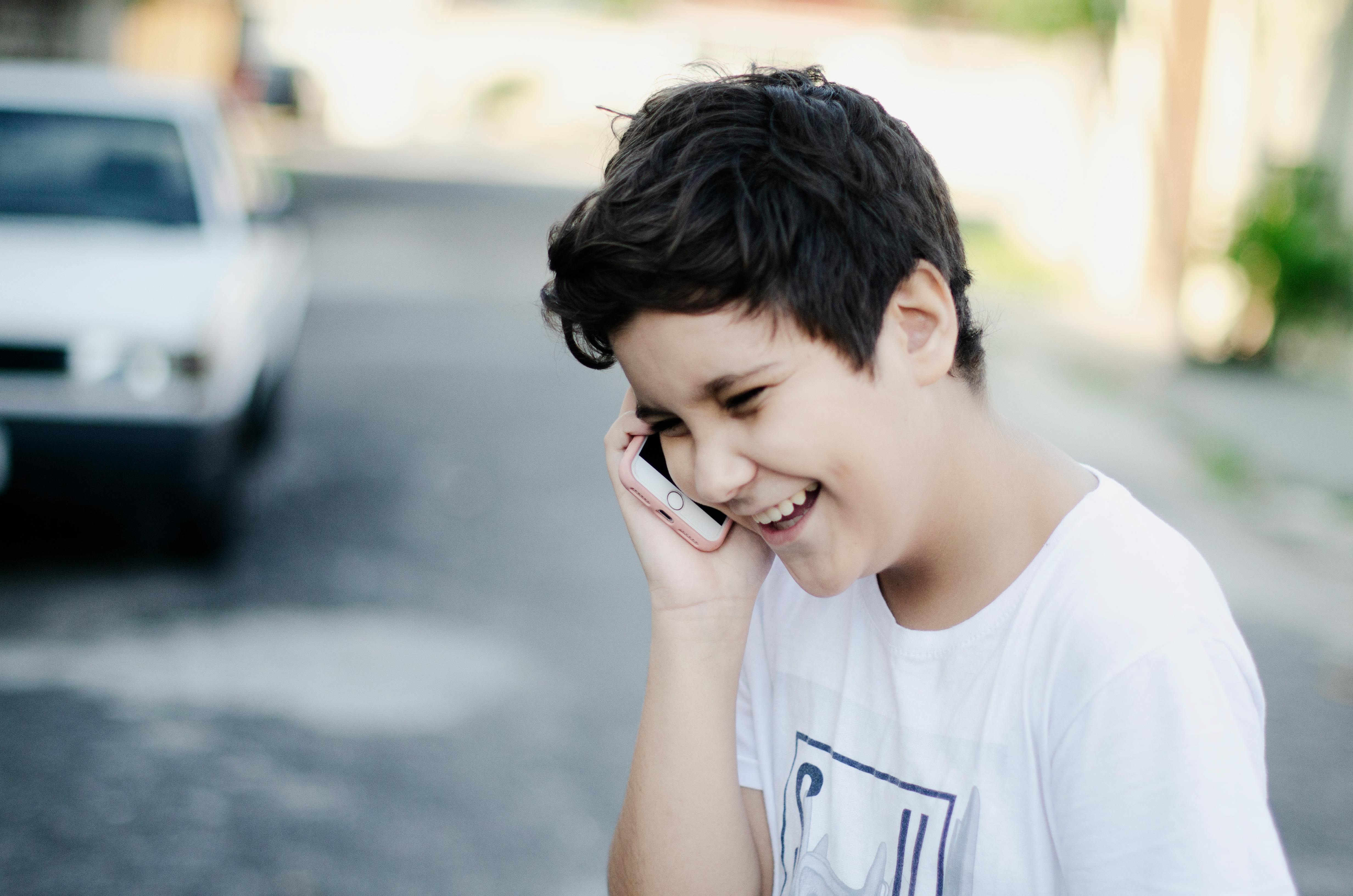 Child Talking on Phone