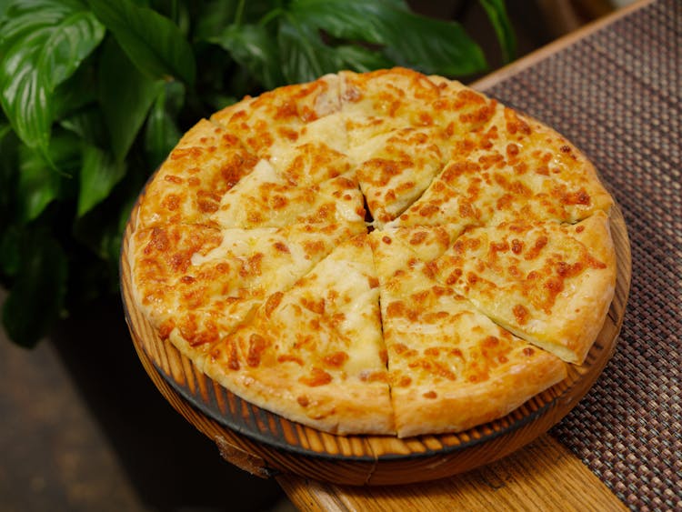 A Pizza With Cheese 