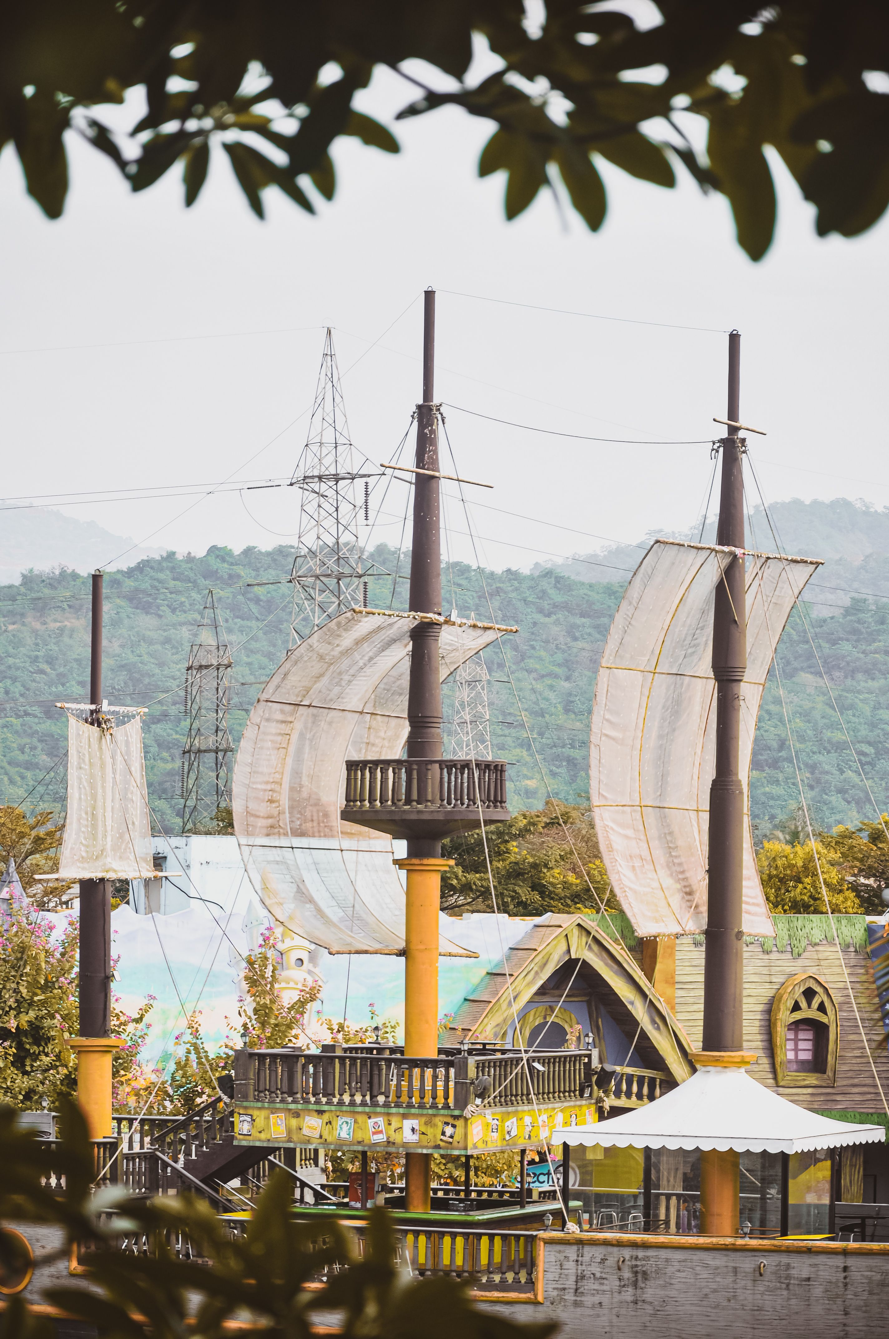 Retro Ship among Trees · Free Stock Photo