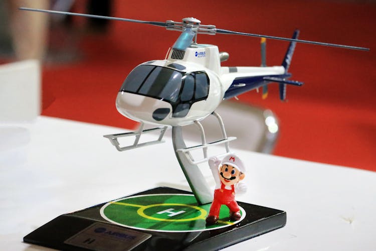 Helicopter And Super Mario Toys