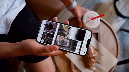 Foto profissional grátis de alimento, café, croissant