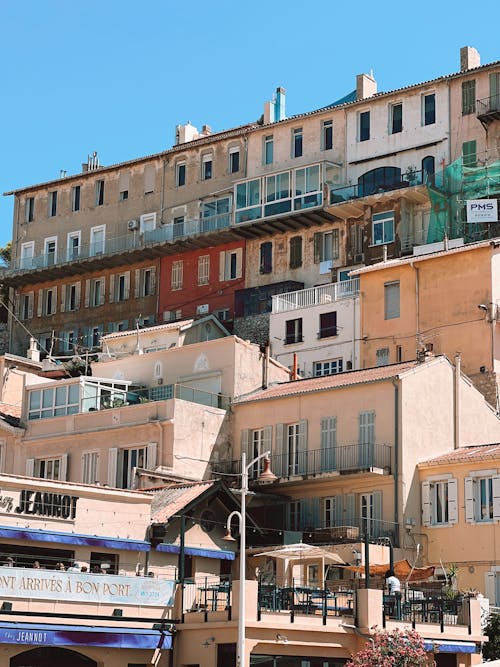 Buildings at the Vallon des Auffes, Marseille, France 