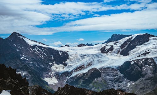 Barren Glacier in Mountains