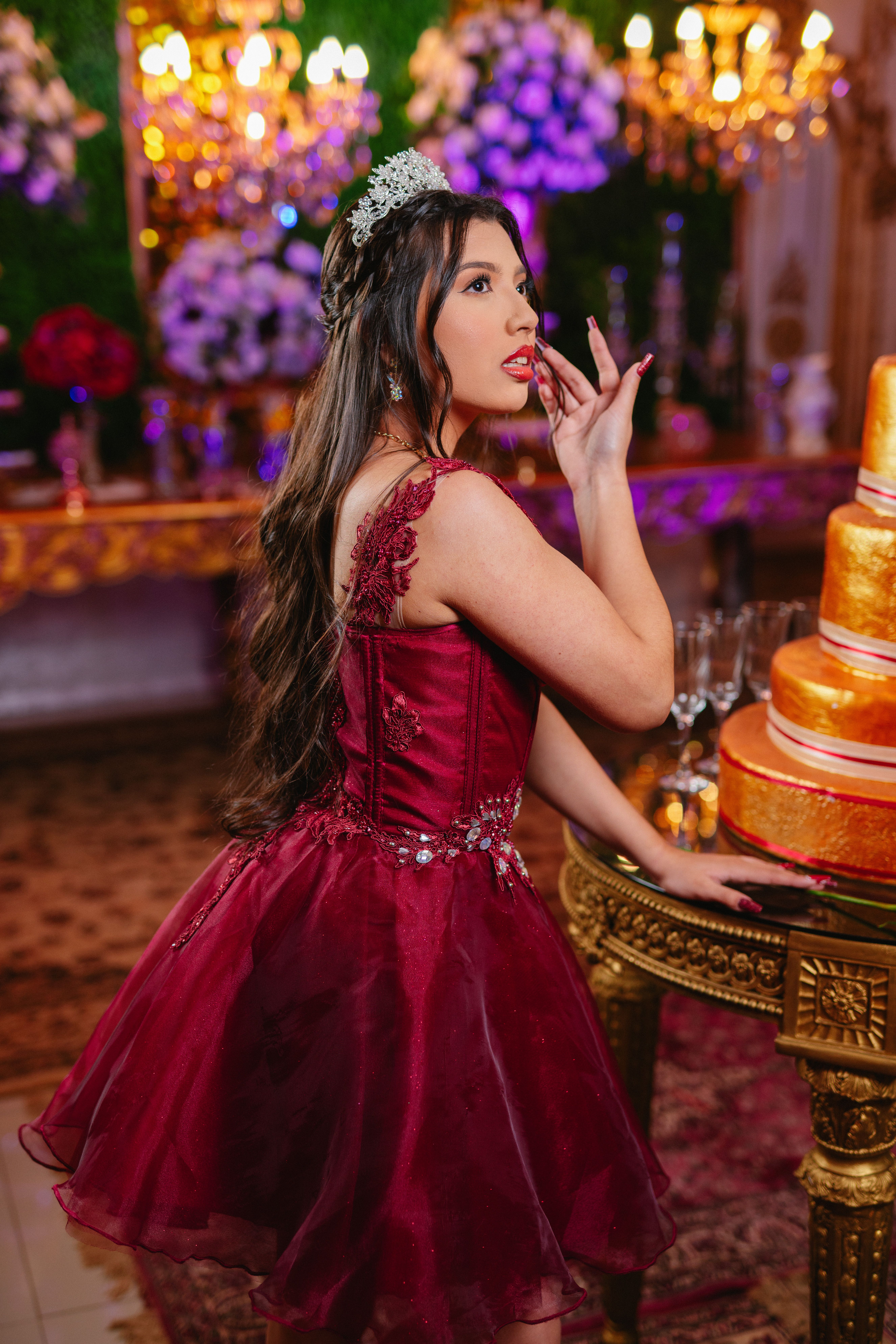 Teenage Girl in a Dress at her 15th Birthday Party · Free Stock Photo