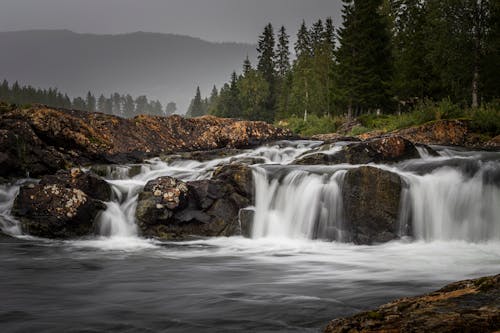 Foto stok gratis air, air terjun, aliran