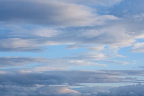 Free Calm blue sky with fluffy clouds seen over Penrith, England, creating a tranquil backdrop. Stock Photo