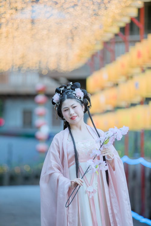 Woman in Traditional Japanese Costume