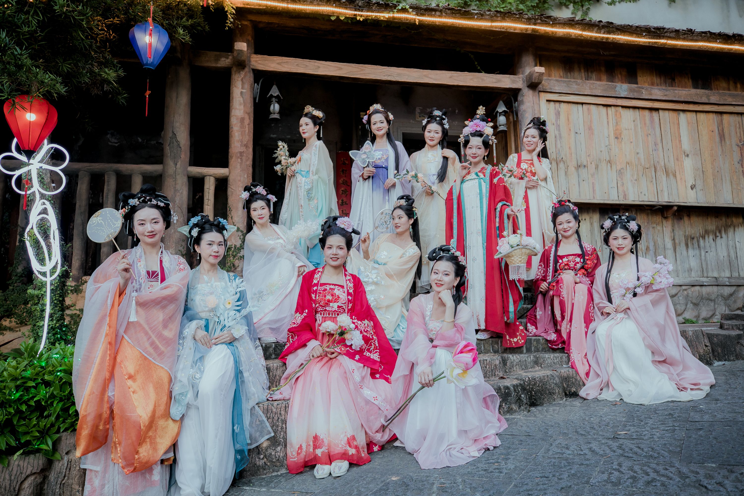 Women in Traditional Japanese Costumes in front of a Building · Free ...