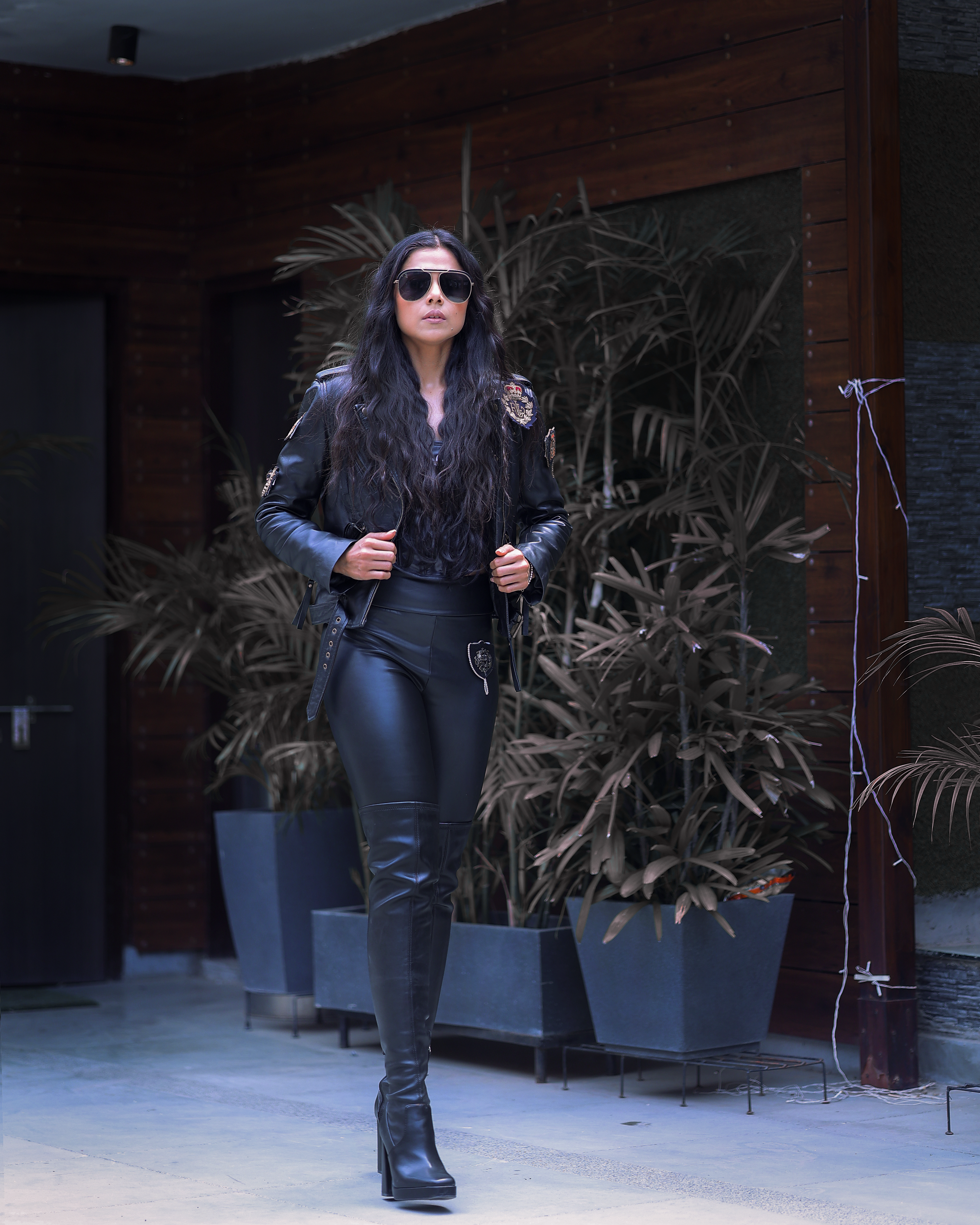 Saint Laurent Leather Slim Trousers