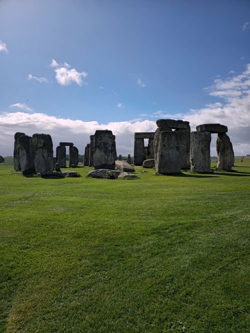 Free Explore the prehistoric Stonehenge on a sunny day in England's lush landscape. Stock Photo