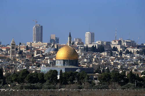 Cityscape of Jerusalem with the View of the Dome of the Rock