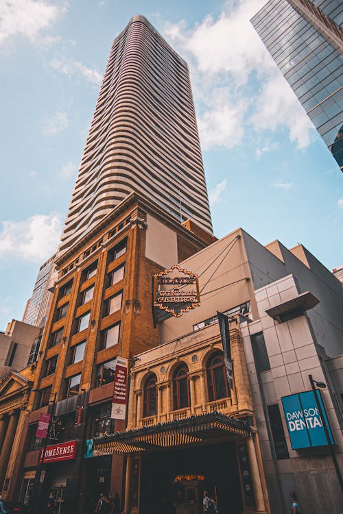 The Elgin Theatre and the Massey Tower in Toronto, Ontario, Canada 