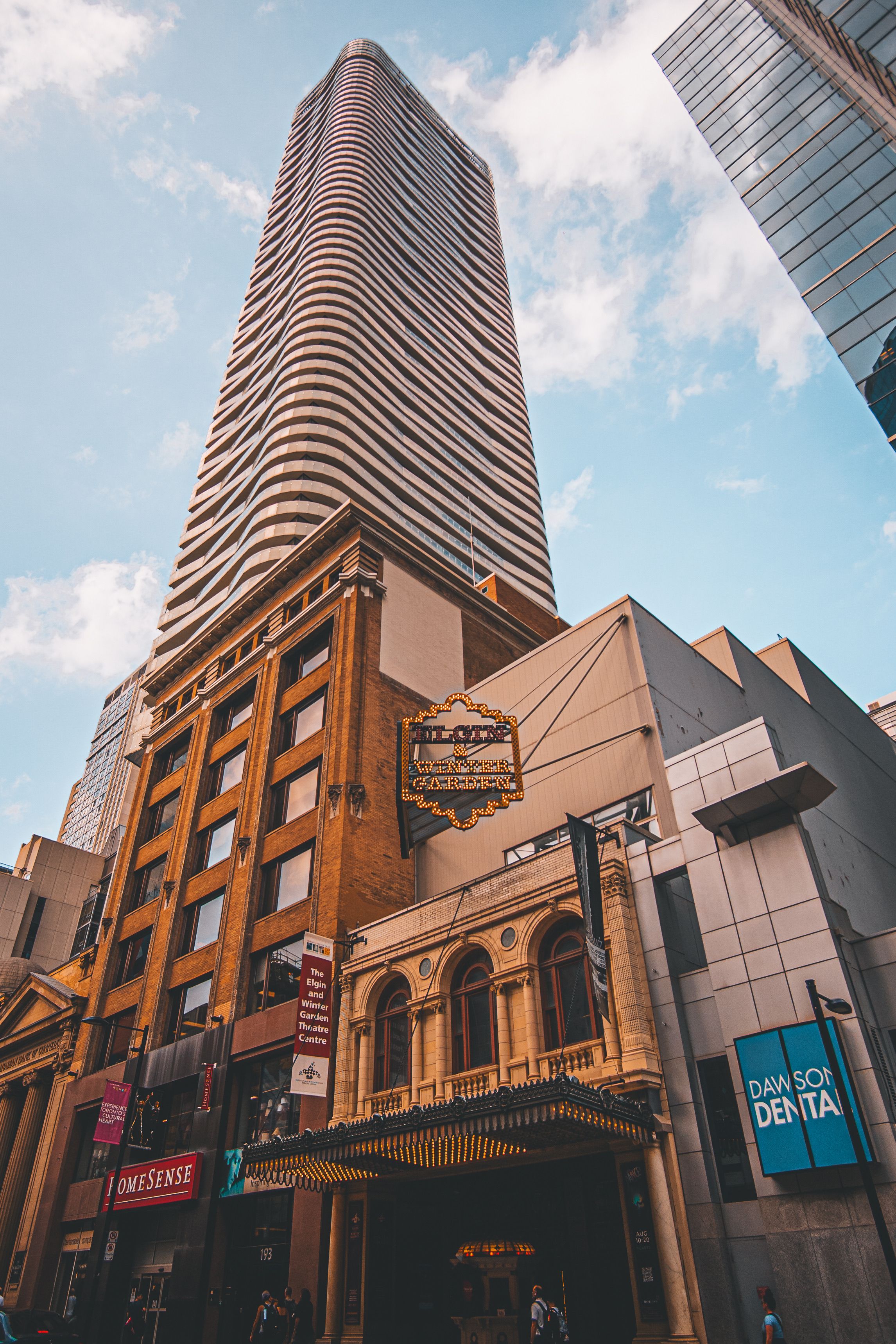 The Elgin Theatre and the Massey Tower in Toronto, Ontario, Canada ...