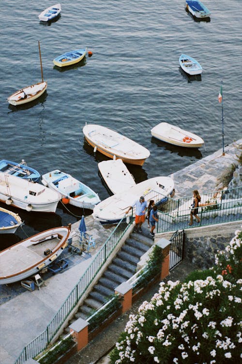 Free Boats Moored on Waterfront Stock Photo