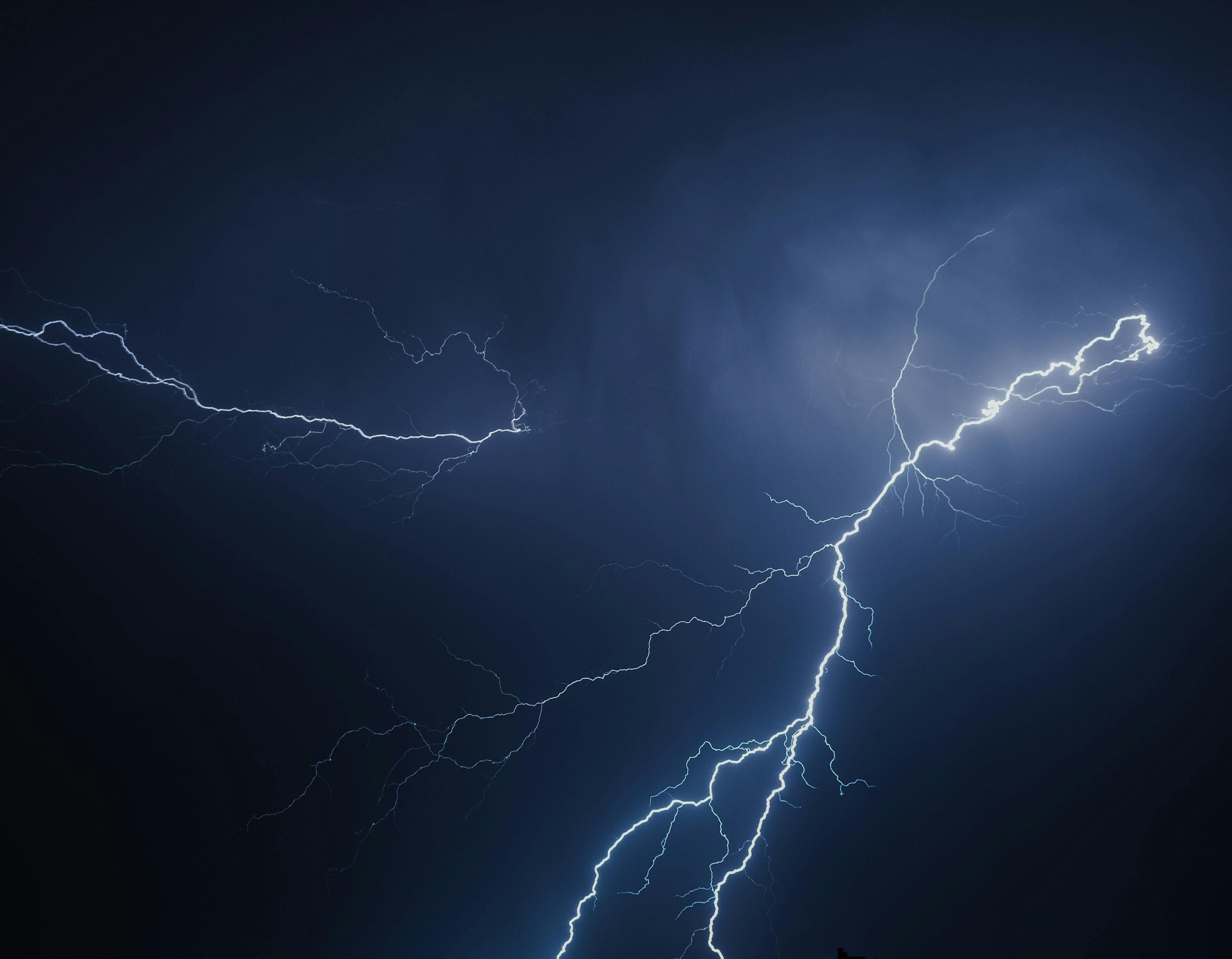 Lightning and Tornado Hitting Village · Free Stock Photo