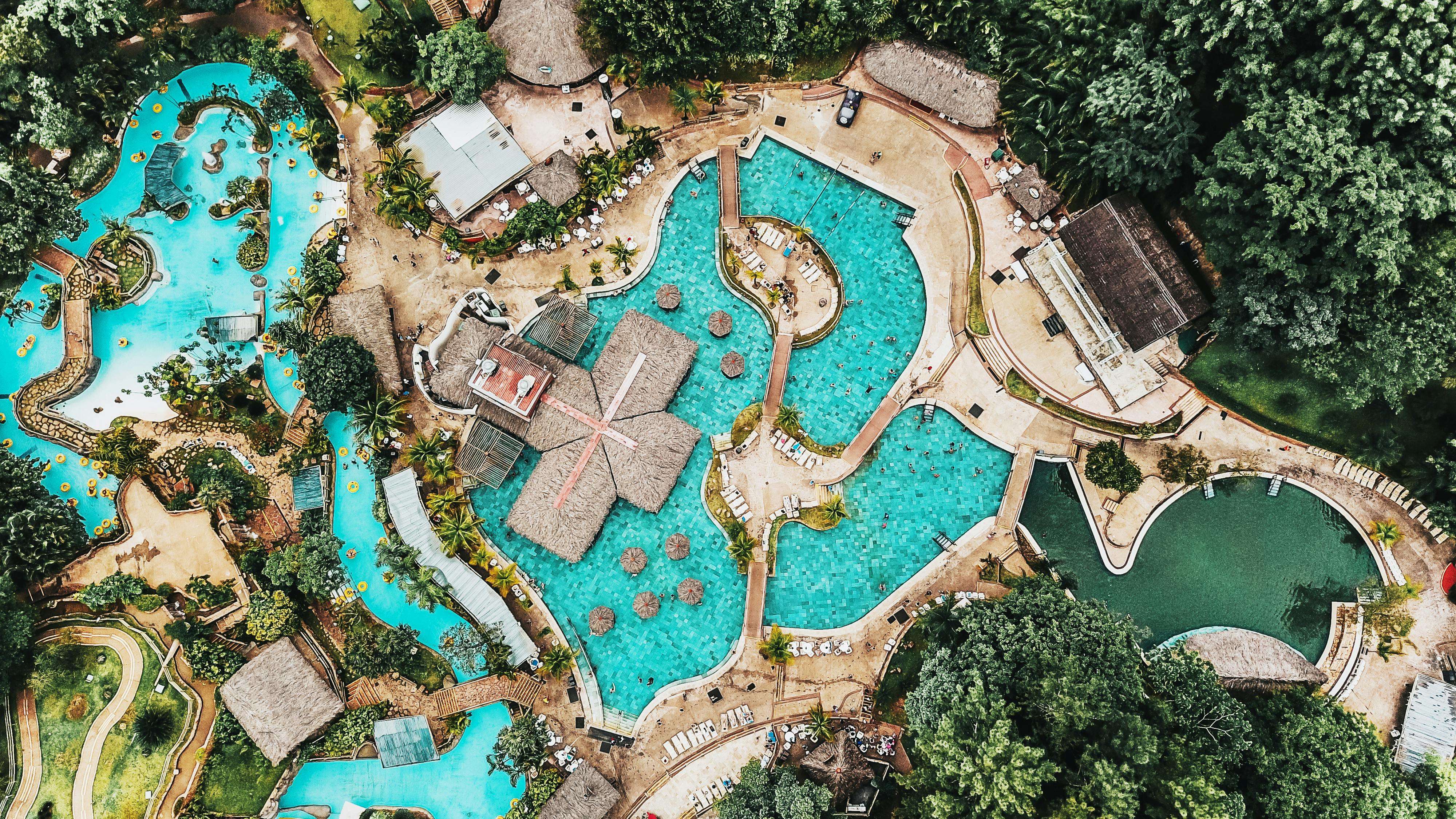 High Angle View Of Swimming Pools · Free Stock Photo