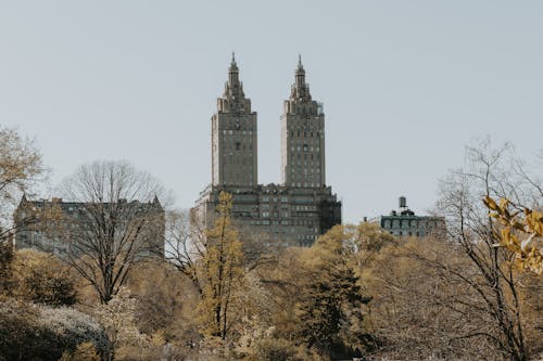 View of the San Remo Building from Central Park, New York City, New York, United States