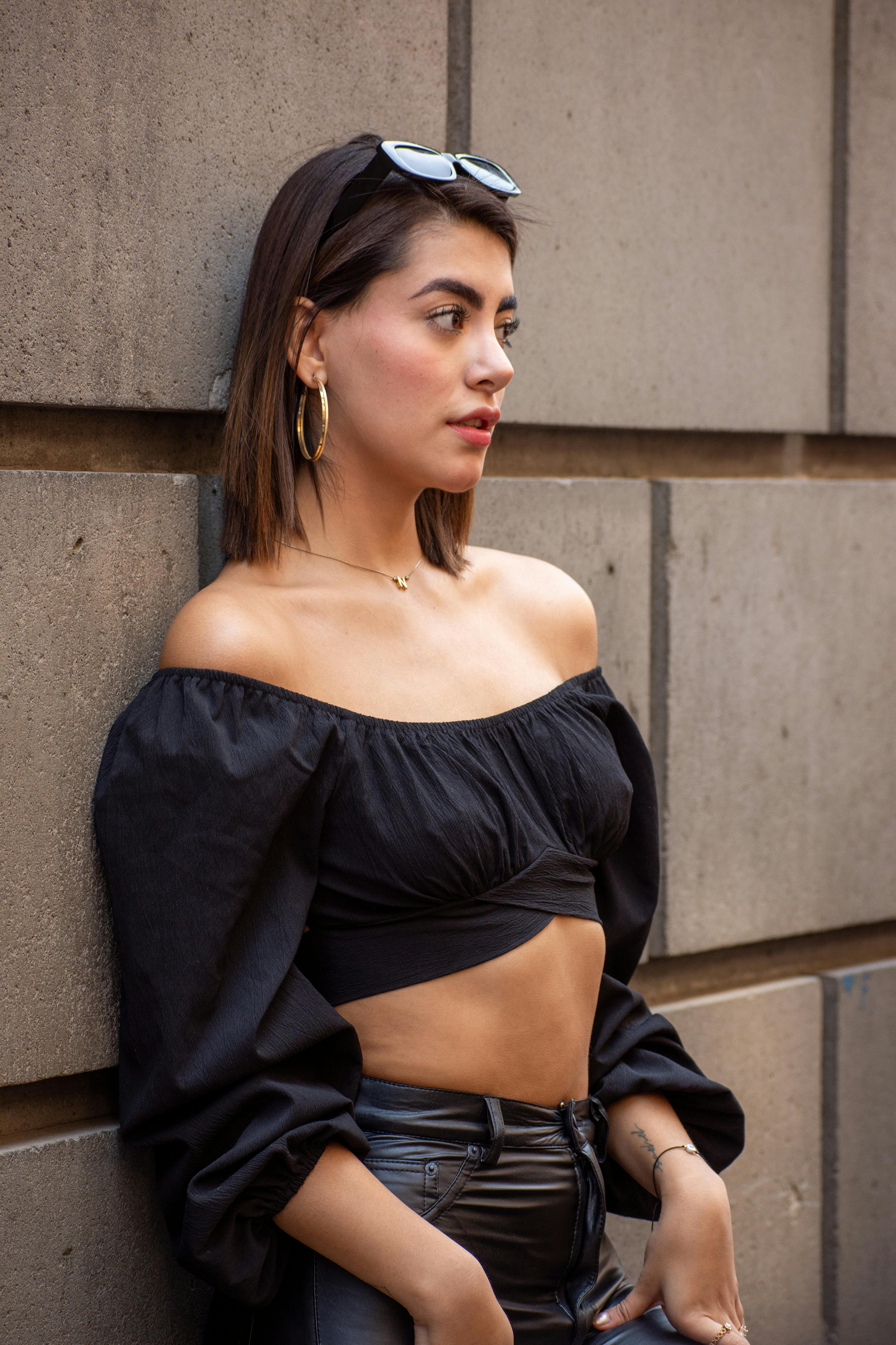 Woman in Black Off Shoulder Top · Free Stock Photo