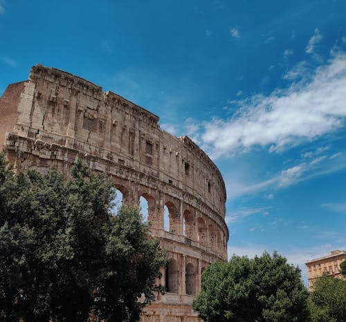 Exterior of the Colosseum in Rome, Italy 