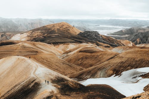 Barren Mountain Landscape with Snow