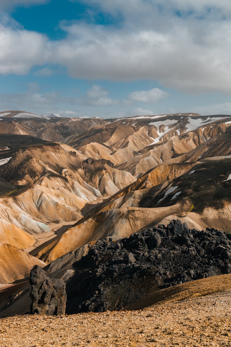 Barren Mountain Landscape With Texture