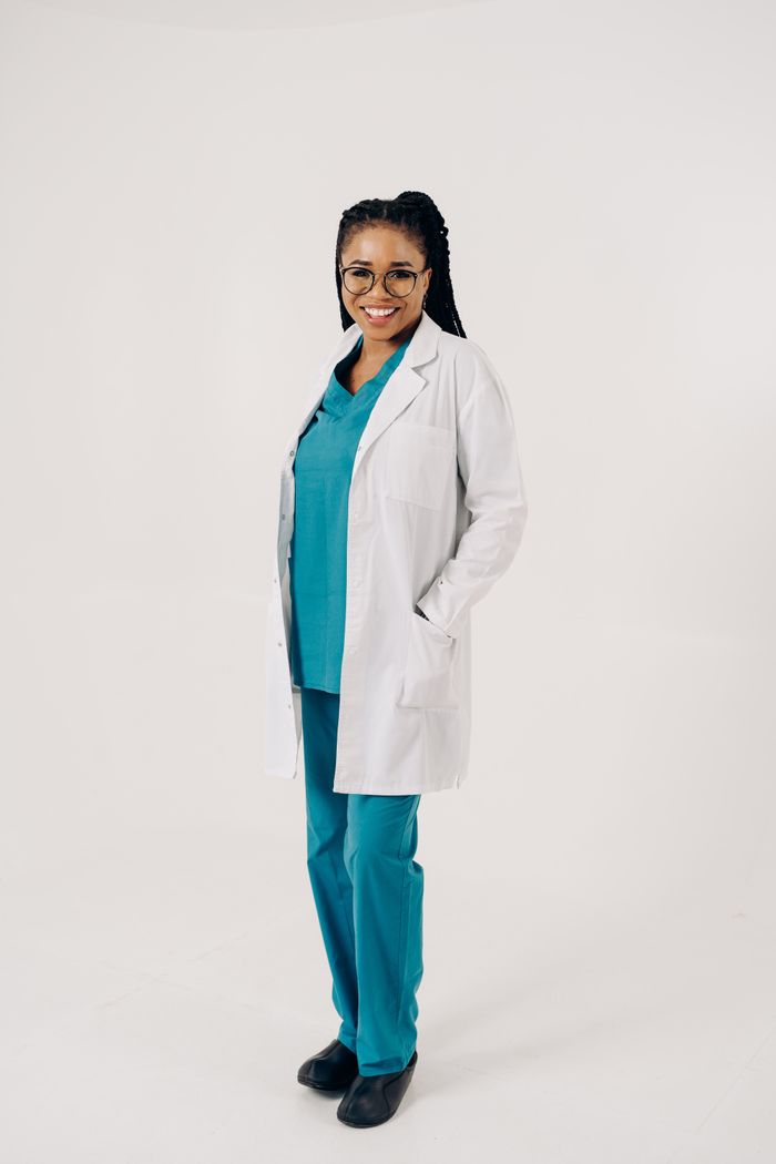 Doctor in a white coat