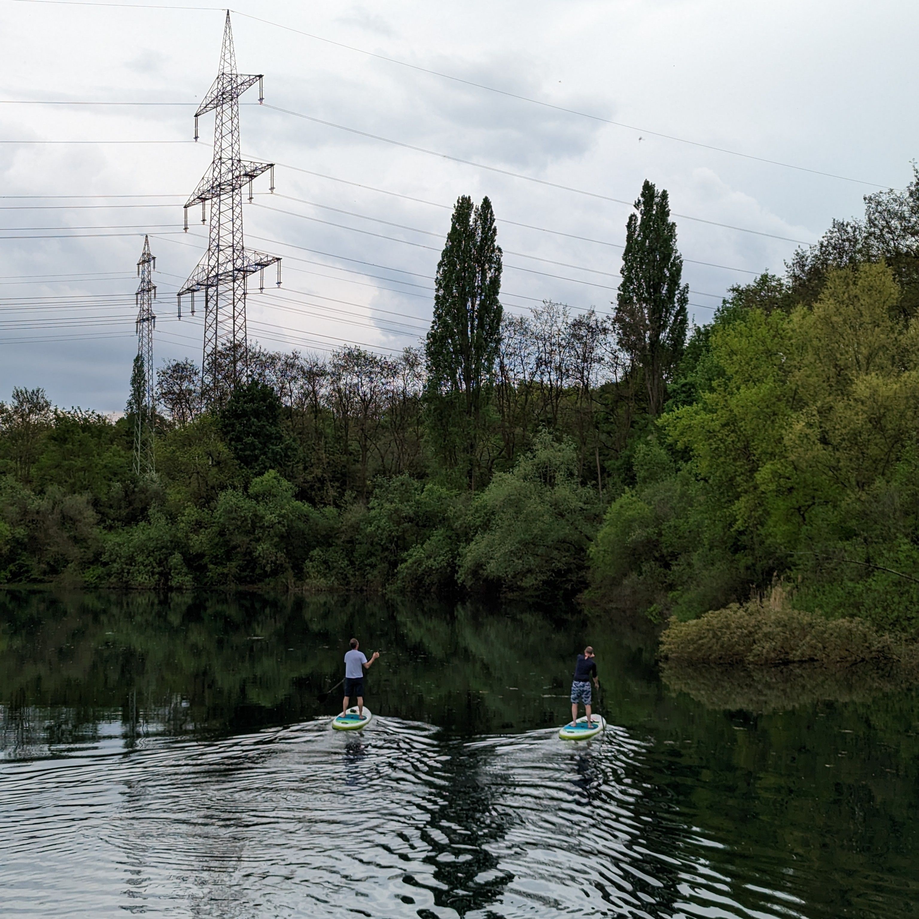 Stand-up paddle sur le lac Blaarmeersen