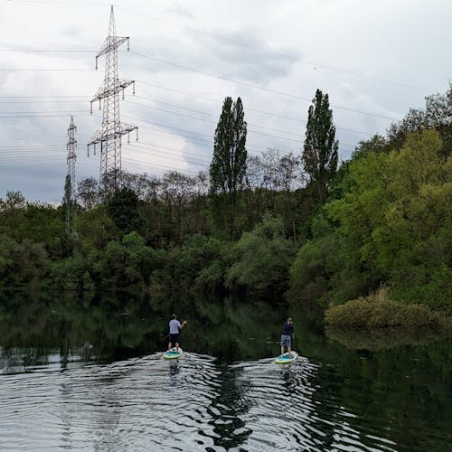 Two People on Paddleboards