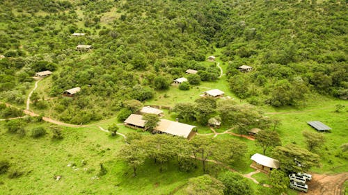 Бесплатное стоковое фото с Аэрофотосъемка, деревни, деревня